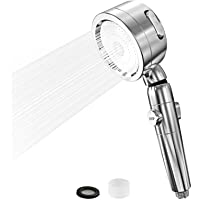 Alcachofa Ducha- Cabezal de Ducha Botón de Parada Agua- Ducha de Mano Alta Presión Universal Extraíble Rotación de 360…